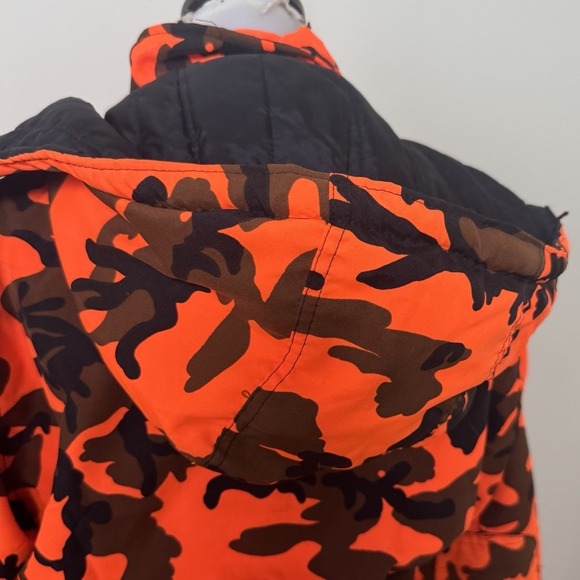 VTG Winchester Insulated Coveralls Hunting Men's Small Blaze Orange Camo - Picture 7 of 16